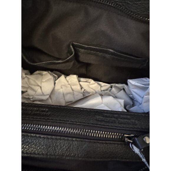 NWT IO PELLE ITALIA Large SKULL Embossed Leather Shoulder Bag Tote $695 Black - Picture 14 of 15